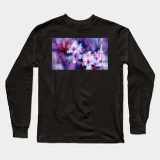 Pretty Almond Blossom Watercolor Long Sleeve T-Shirt